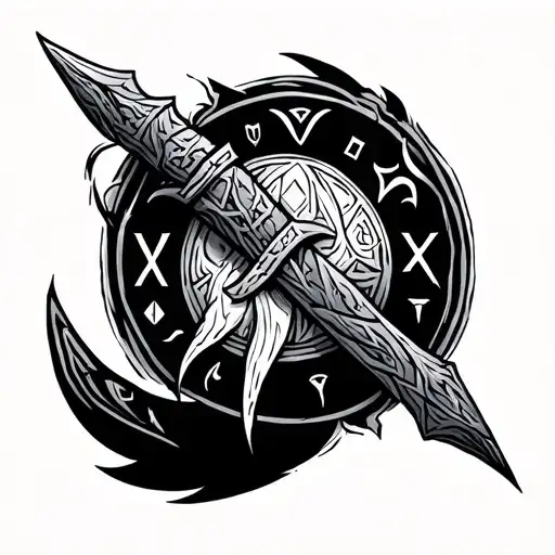 Viking Runes And Line