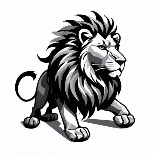 Lion Geometry Spirit Totem