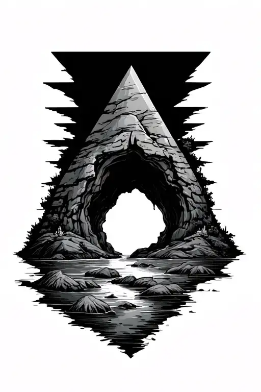 Triangle With A Cave Inside