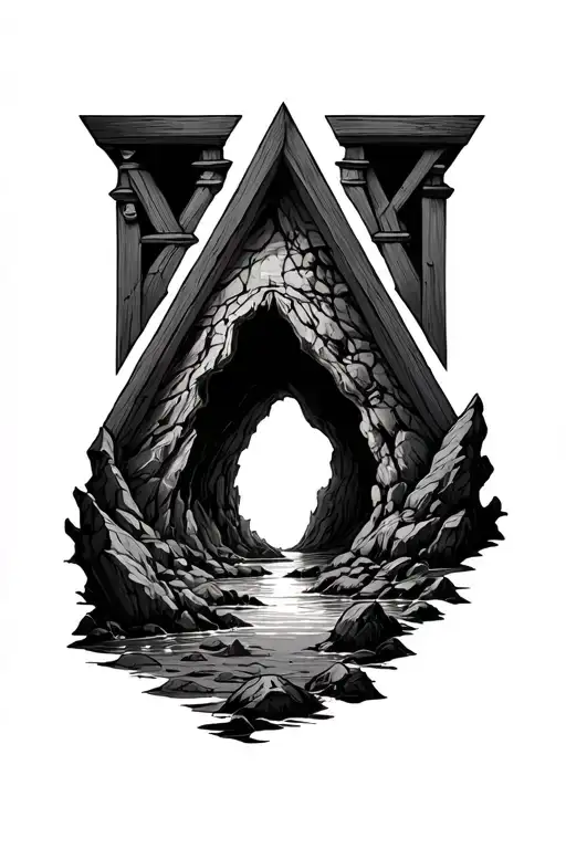 Triangle With A Cave Inside