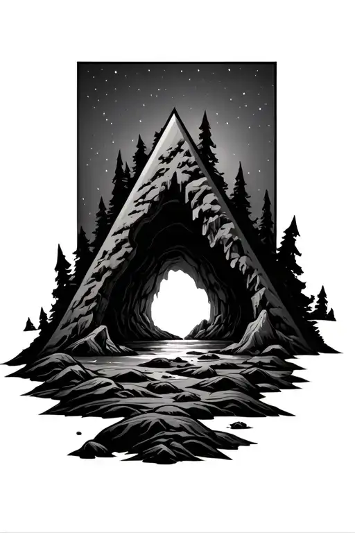 Triangle With A Cave Inside