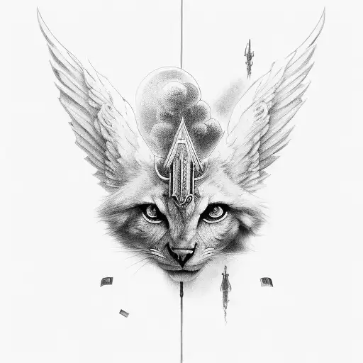 Female Guardian Angle Facing Stairway To Heaven