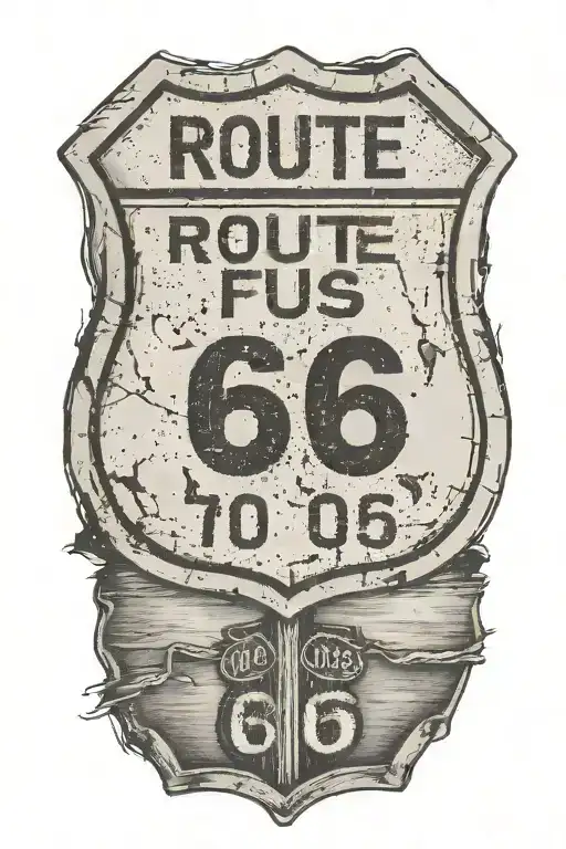 Route 66 Road Sign