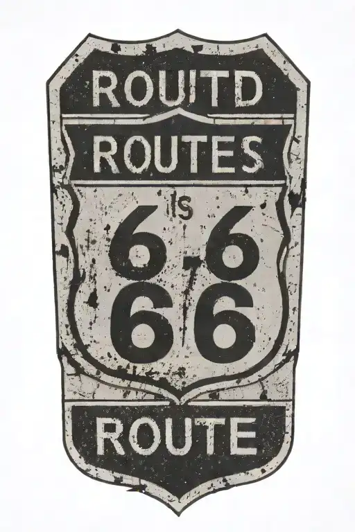 Route 66 Road Sign