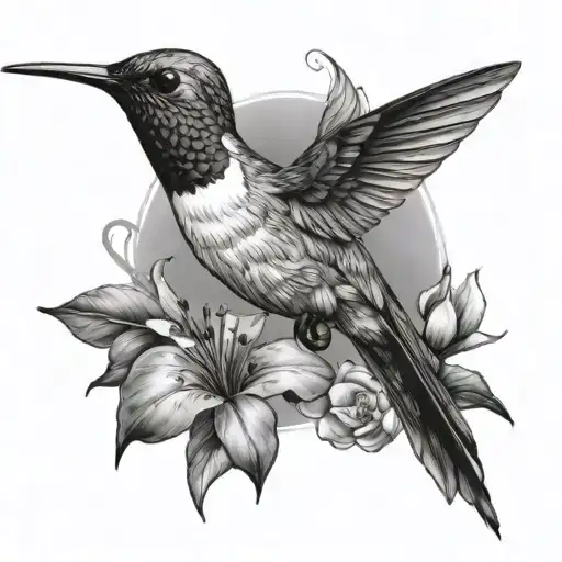 Humming Bird With The Hesperus Mountains