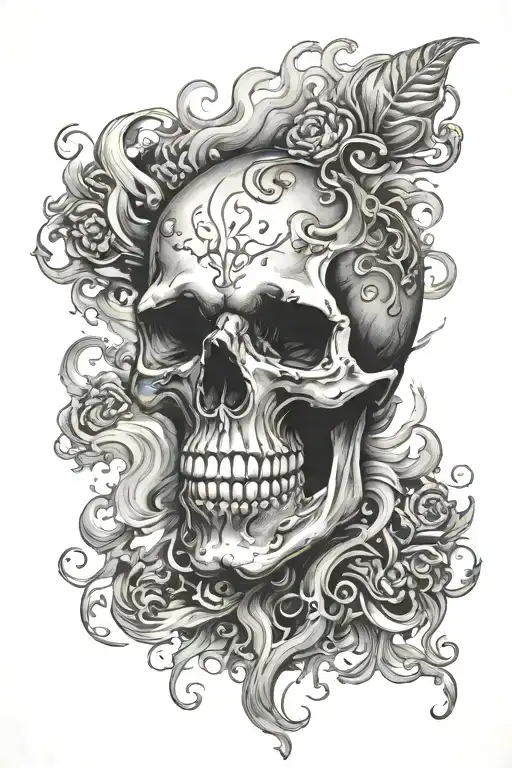 Skull Smoke Swirling