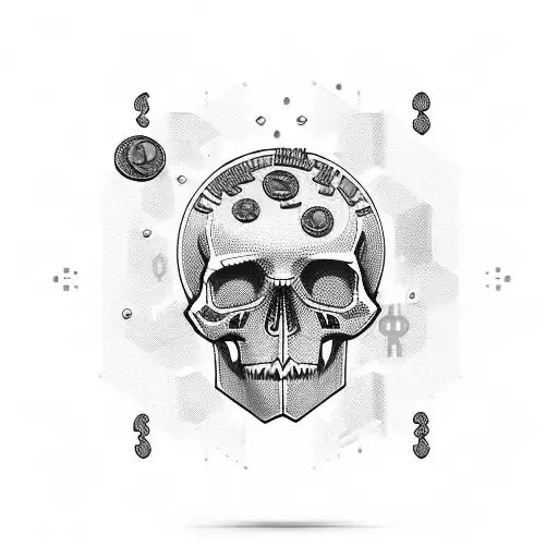 Skull With Money