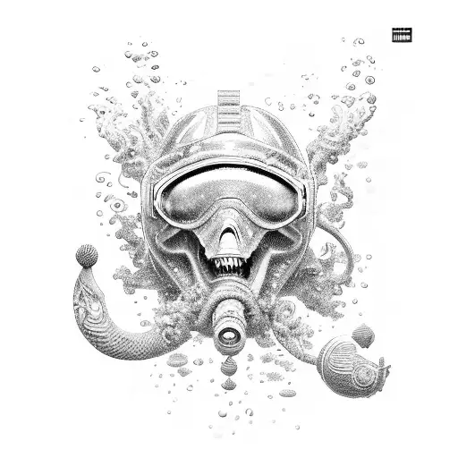 Ocean Theme Scuba Diver Poseidon