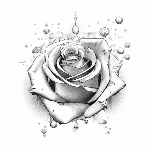 Rose Laying Over The Words To Thine Own Self Be True