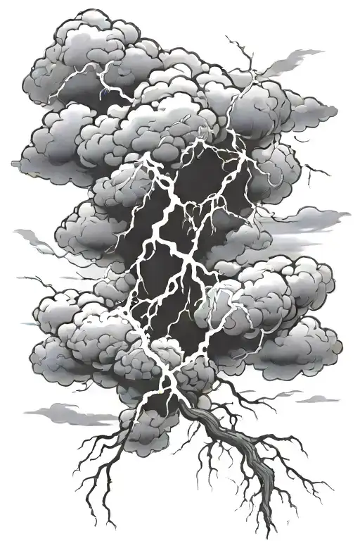 Black Lightning Storm Clouds