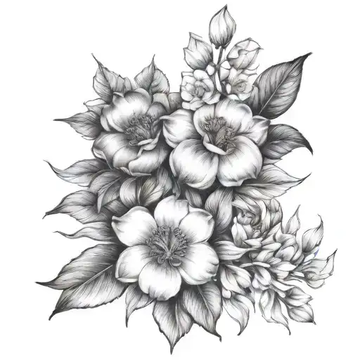 January May And October Birth Flower Intertwined