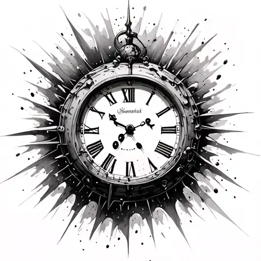 Exploding Clock Face