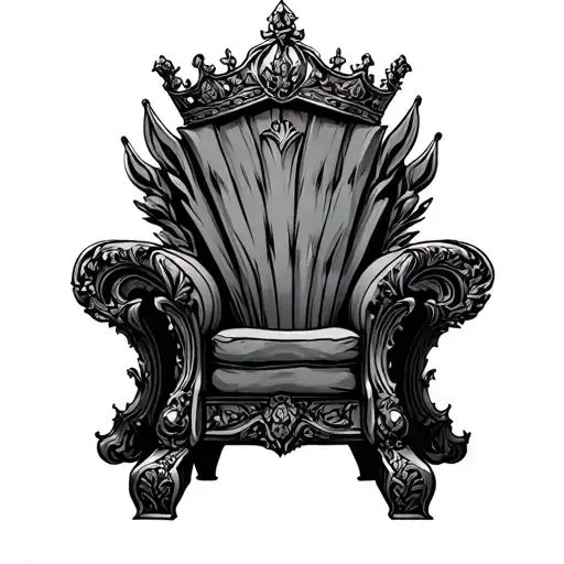 Throne With A Crown Around It