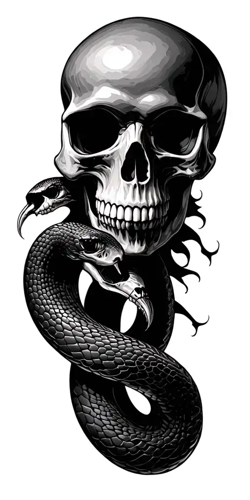 Skull And Snake