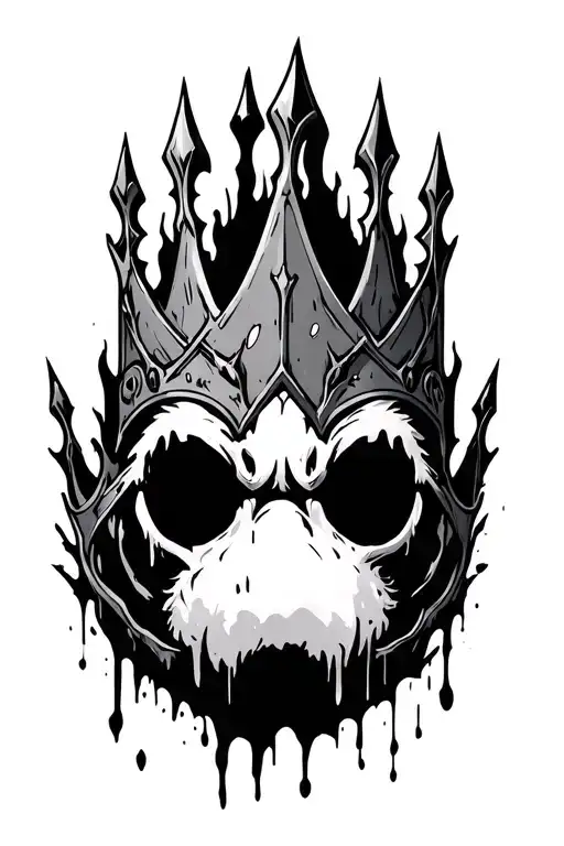 Pawprint Shaped Crown With Bloodied Bladed Points