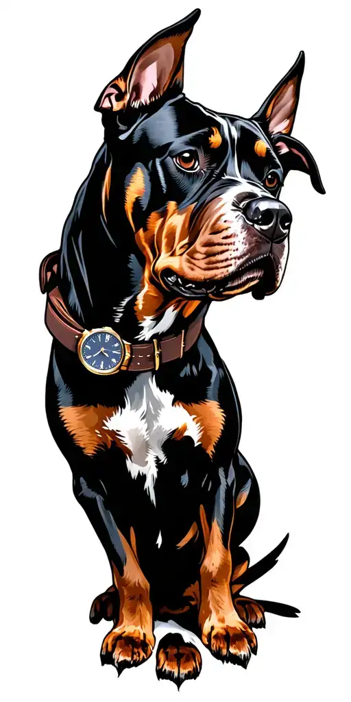 Red Kite With Tudor Watch Bulldog And Doberman