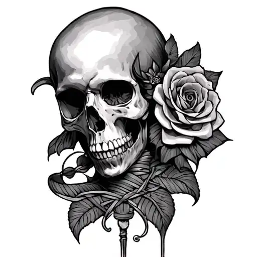 Gothic Inspired Tattoo Featuring Bondage