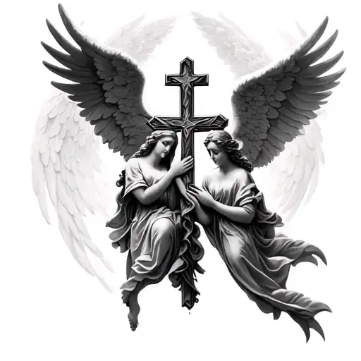 Heaven Angels With A Cross