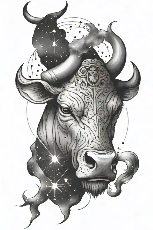 Taurus Constellation Plus Bull Head Of The Sign