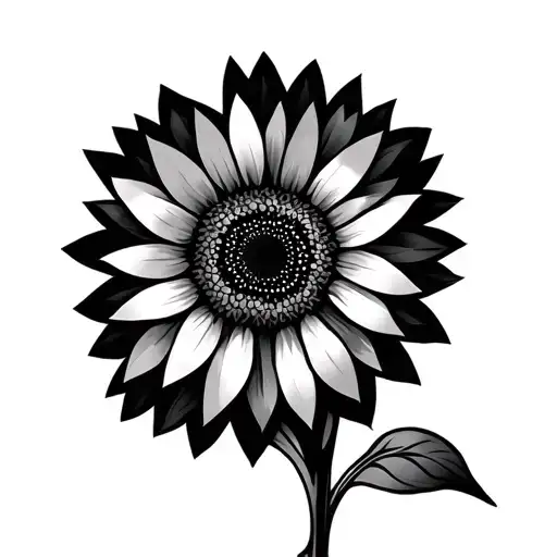 Geometric Trippy Sunflower