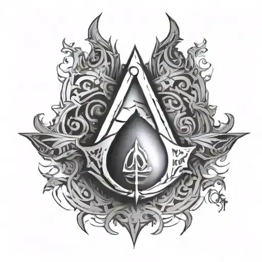 Create A Tattoo Based On The Assassin's Creed Symbol And Witcher Symbols