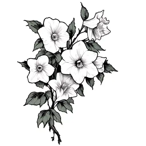 Morning Glory Vine With Daffodil Vines Growing