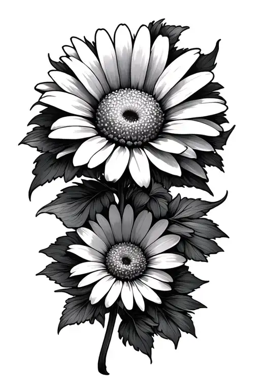 Poetic Flower Daisy Tatoo Inspired Tattoo Incorporating Elements