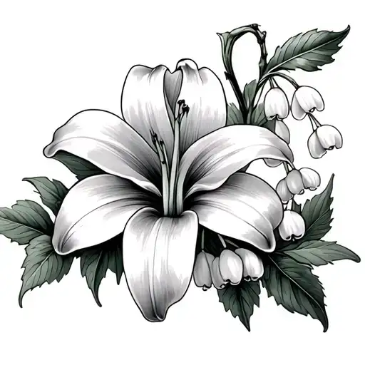 Lily Of The Valley And Hawthorn