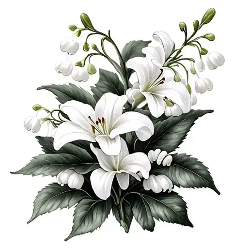 Lily Of The Valley And Hawthorn