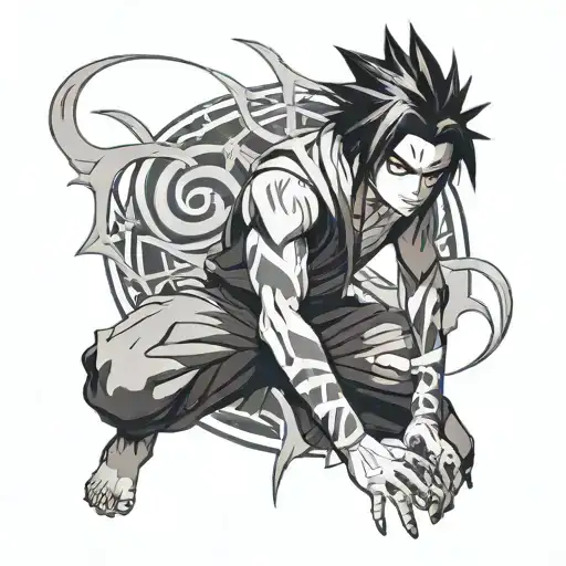 Sasuke Curse Mark And Phantom Troupe Spider