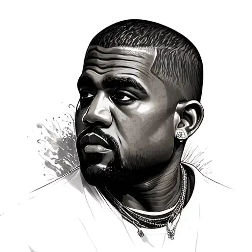 Kanye West Music Without His Face With One Piece Reference