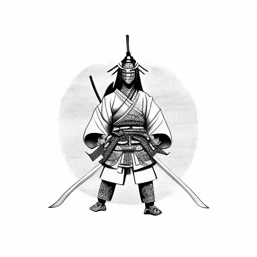 Samurai With Double Sword