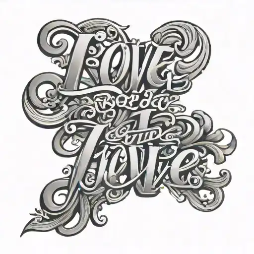 Love Written In Stylish Font