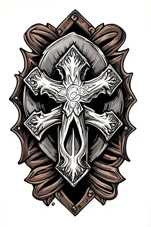 Western Leather Style Cross