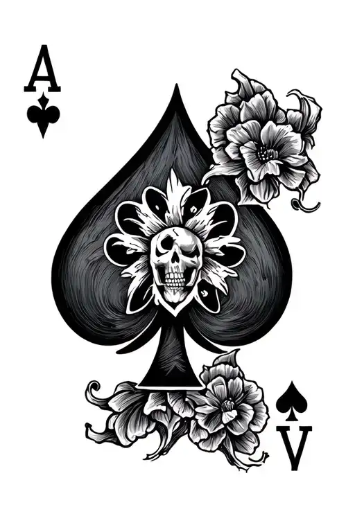 Ace Of Spades Card & Immortal Writing