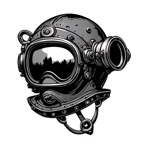 Dive Helmet With Anchor
