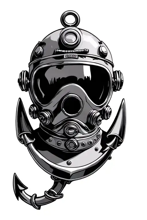 Dive Helmet With Anchor