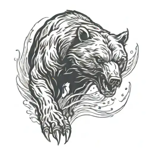 Bear Clawing And Attacking You