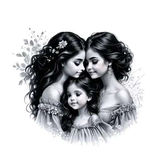 Mother And 2 Daughters