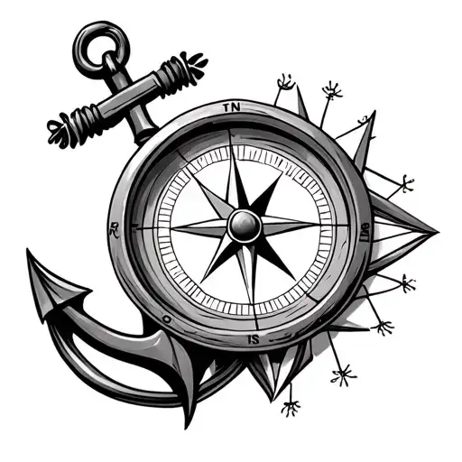 Compass With Anchor