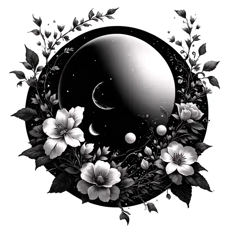 Vines Flowers And Planets