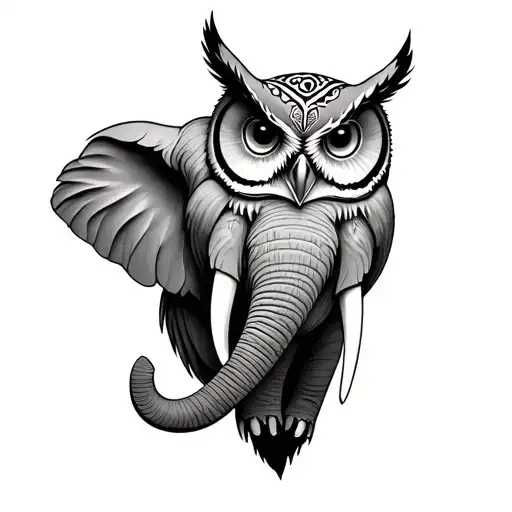 Owl And Elephant