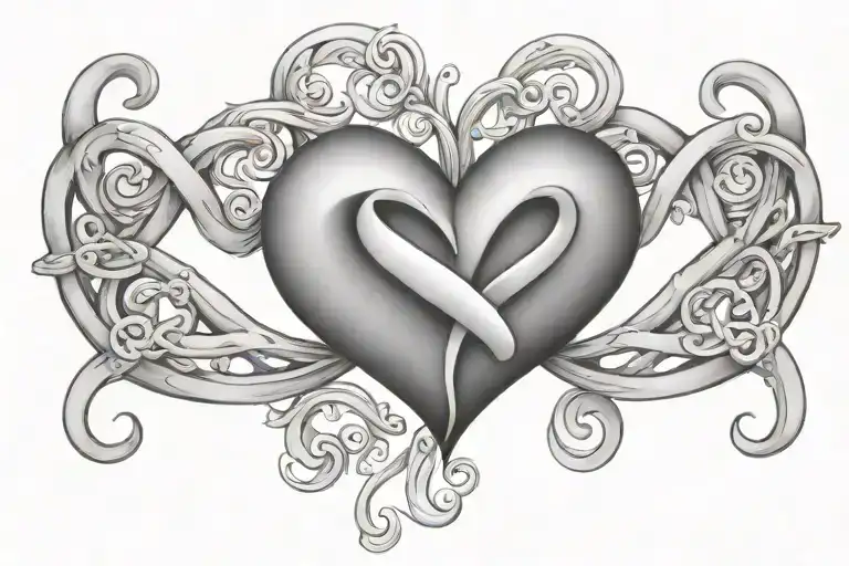 Heart And Infinity Symbol Made