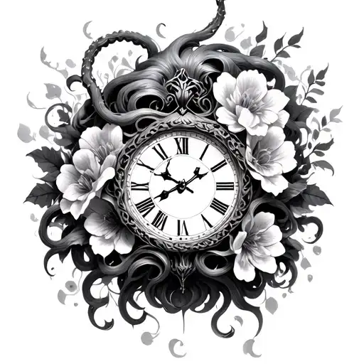 Medusa Head Clock Flowers