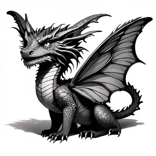 Fairy Core Dragon With Butterfly Wings