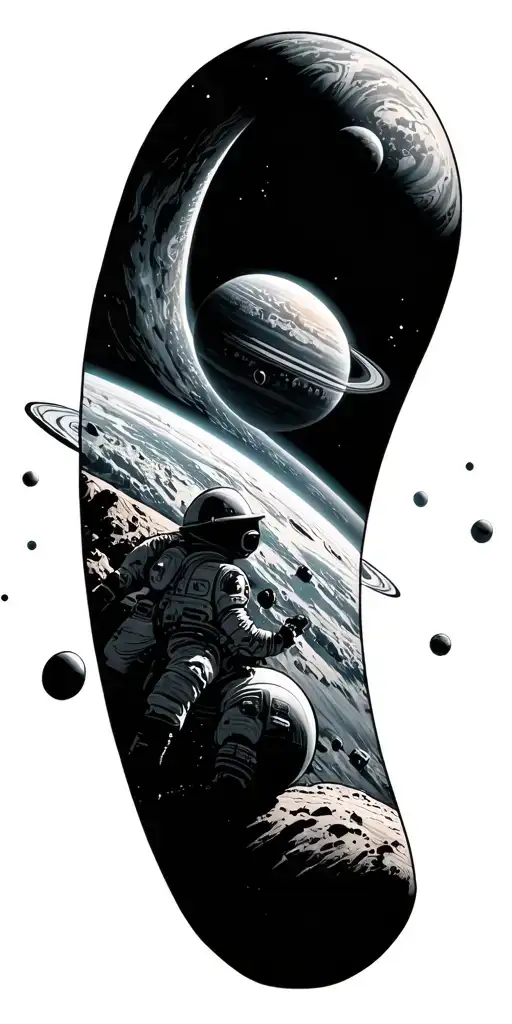 Looking Up To Outerspace From Ground