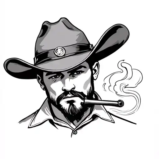 Cowboy Smoking