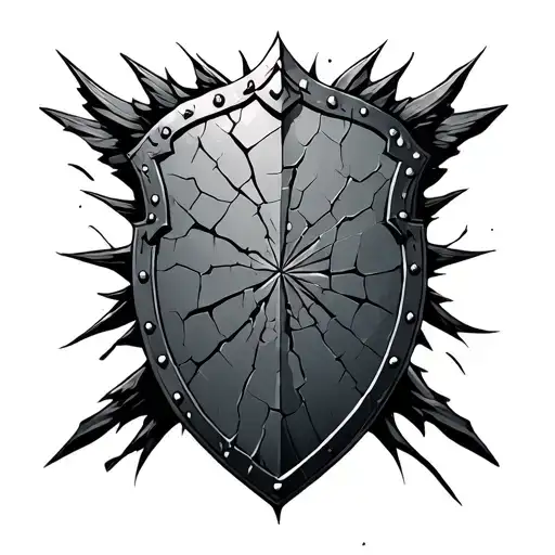 Cracked Roman Shield