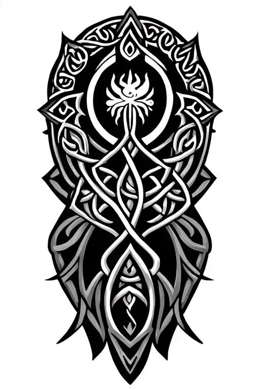 Celtic Mandala Incorporating Gemini Sign