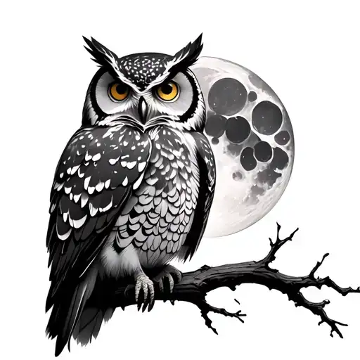 Moon Owl Surrounded
